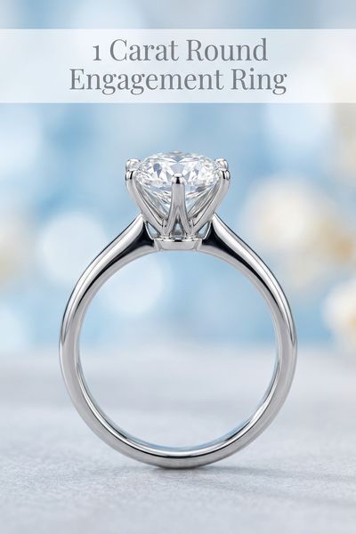 1 carat round engagement ring