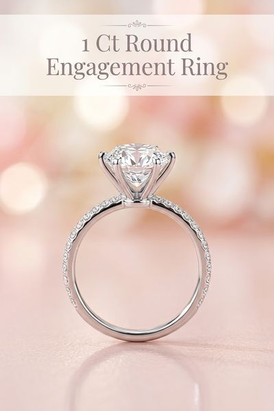 1 ct round engagement ring