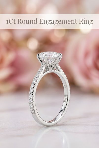1ct round engagement ring