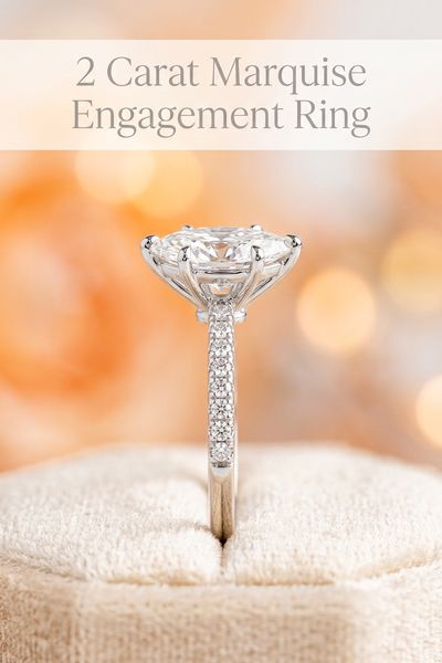 2 carat marquise engagement ring