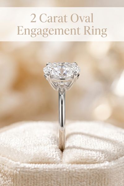 2 carat oval engagement ring