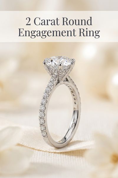 2 carat round engagement ring