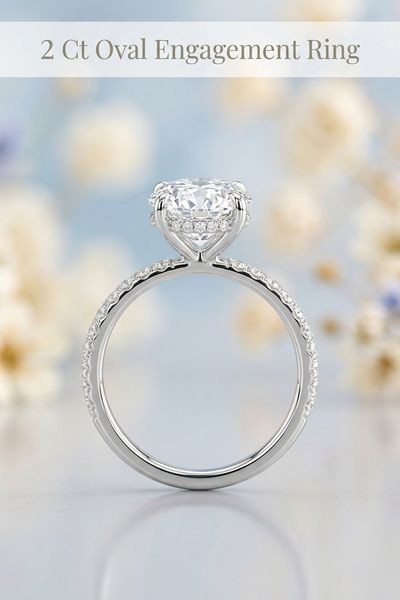 2 ct oval engagement ring