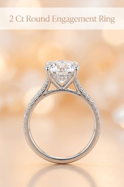 2 ct round engagement ring