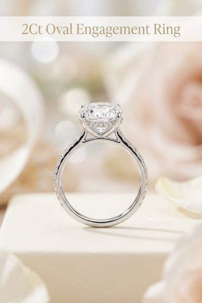 2ct oval engagement ring