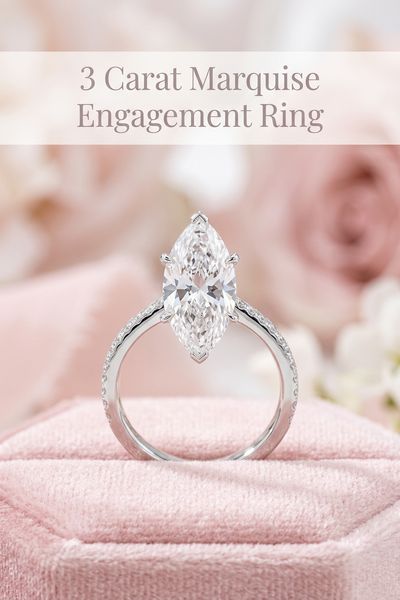 3 carat marquise engagement ring