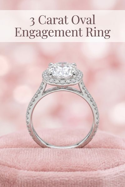 3 carat oval engagement ring