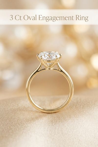 3 ct oval engagement ring