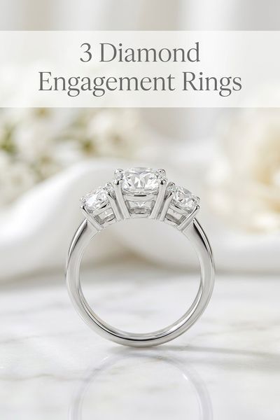 3 diamond engagement rings
