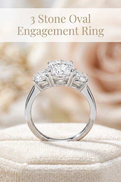 3 stone oval engagement ring