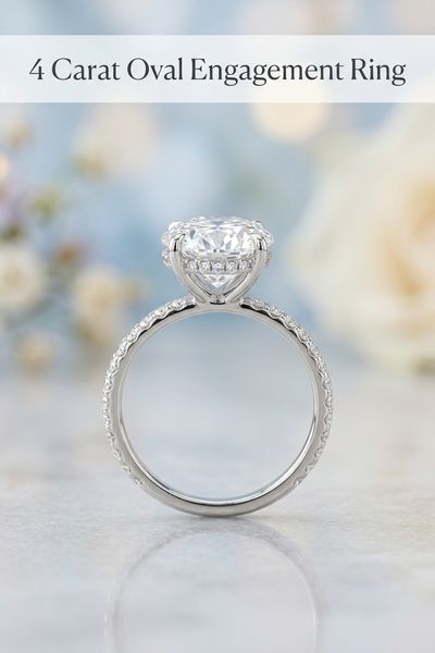 4 carat oval engagement ring