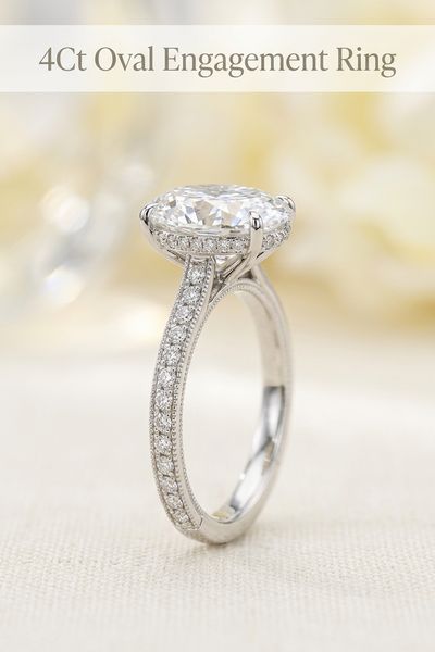 4ct oval engagement ring