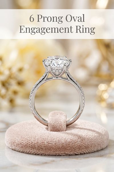 6 prong oval engagement ring