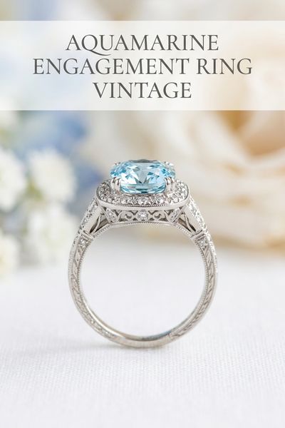 aquamarine engagement ring vintage