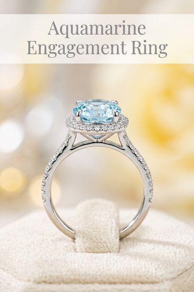 aquamarine engagement ring