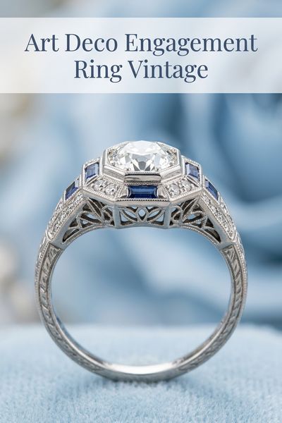 art deco engagement ring vintage