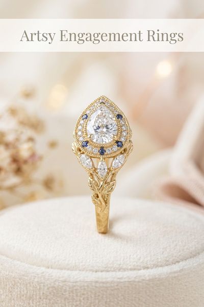 artsy engagement rings