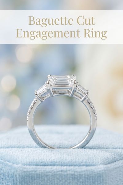 baguette cut engagement ring