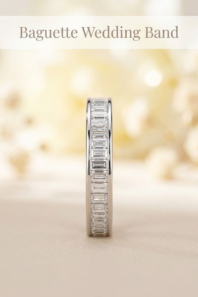 baguette wedding band