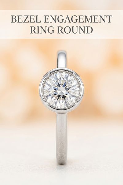 bezel engagement ring round