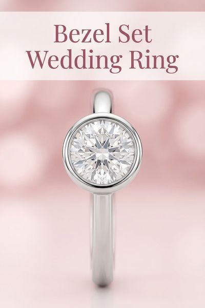 bezel set wedding ring