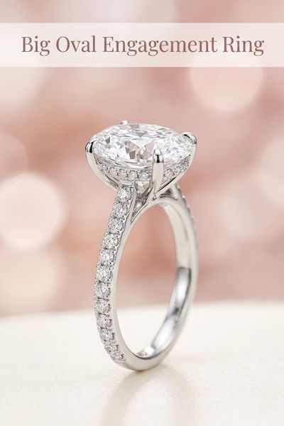 big oval engagement ring