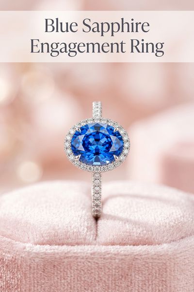 blue sapphire engagement ring