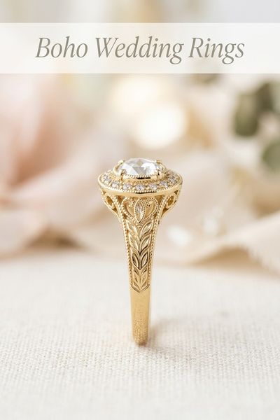 boho wedding rings