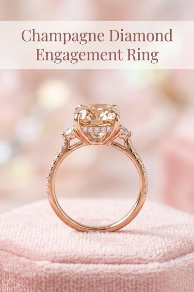 champagne diamond engagement ring