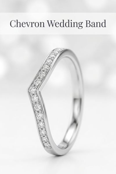 chevron wedding band