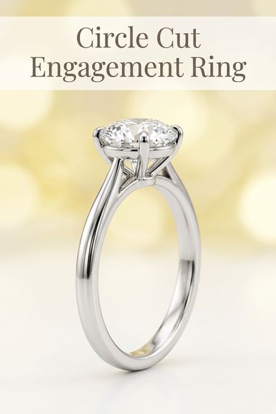 circle cut engagement ring