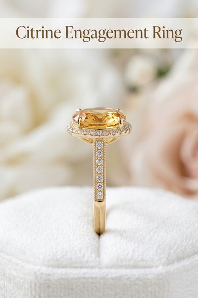 citrine engagement ring