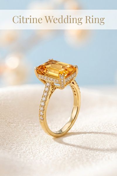 citrine wedding ring