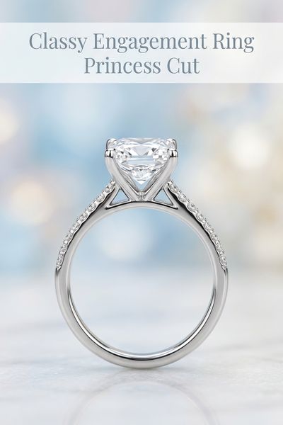 classy engagement ring princess cut