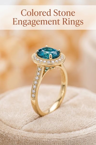colored stone engagement rings