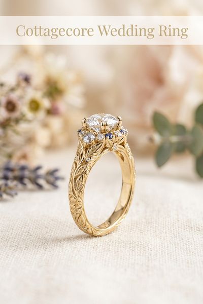 cottagecore wedding ring