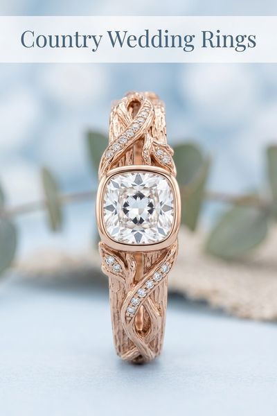 country wedding rings