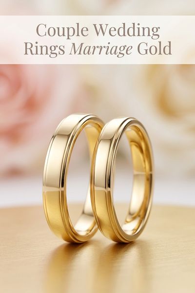 couple wedding rings marriage gold