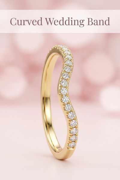 curved wedding band