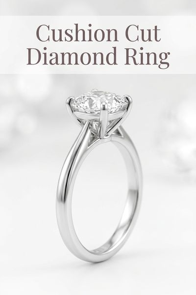 cushion cut diamond ring