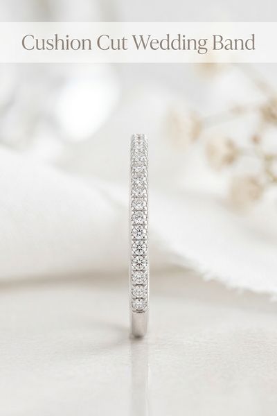 cushion cut wedding band