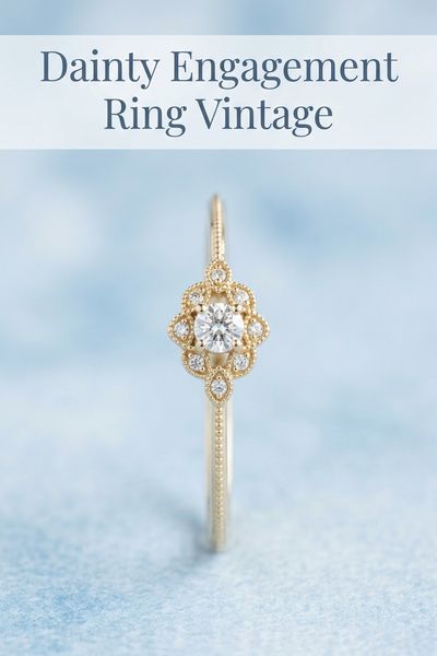 dainty engagement ring vintage