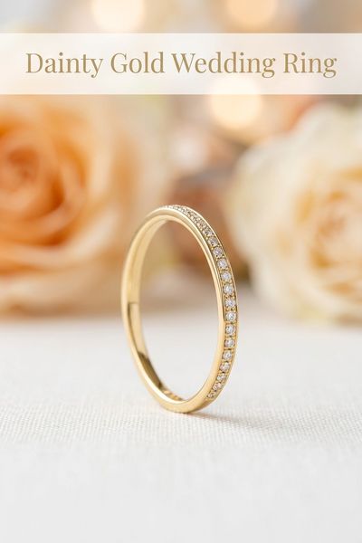 dainty gold wedding ring