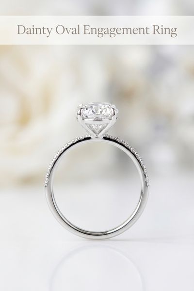 dainty oval engagement ring