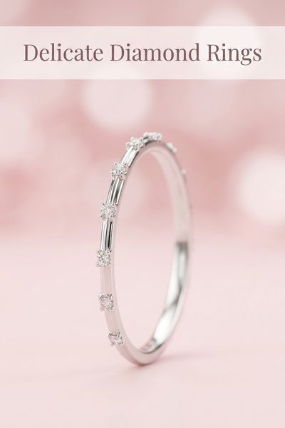 delicate diamond rings