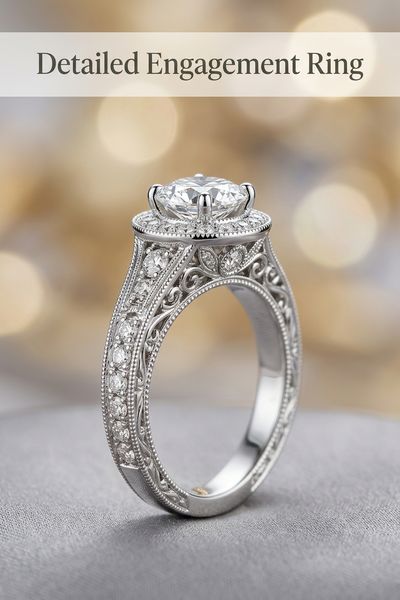 detailed engagement ring