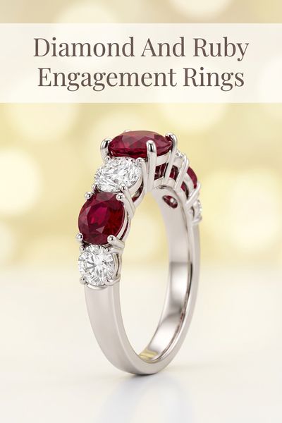 diamond and ruby engagement rings