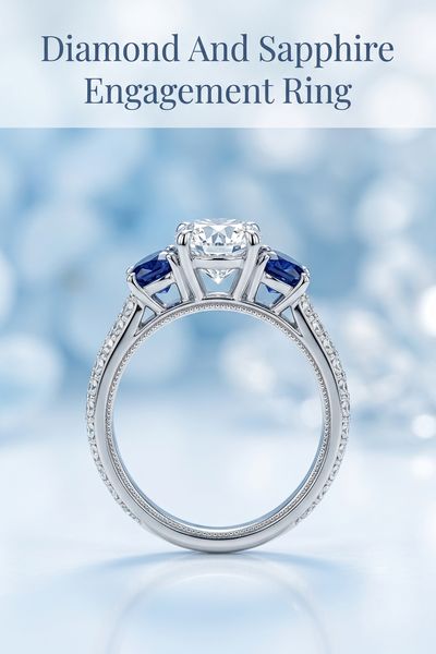 diamond and sapphire engagement ring