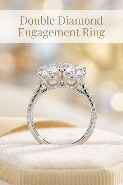 double diamond engagement ring