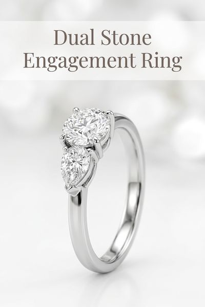 dual stone engagement ring